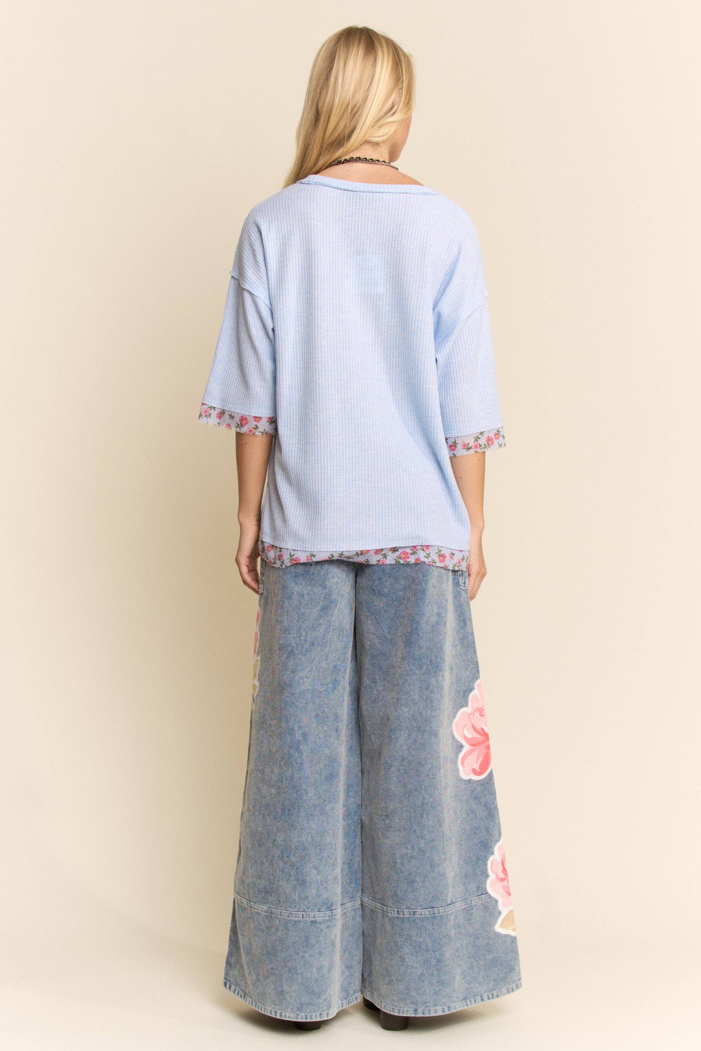 PLUS LOVE LETTER PATCHWORK TOP