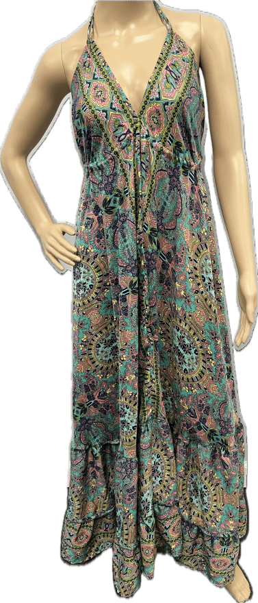 Kasturi tie silk dress - double panel long