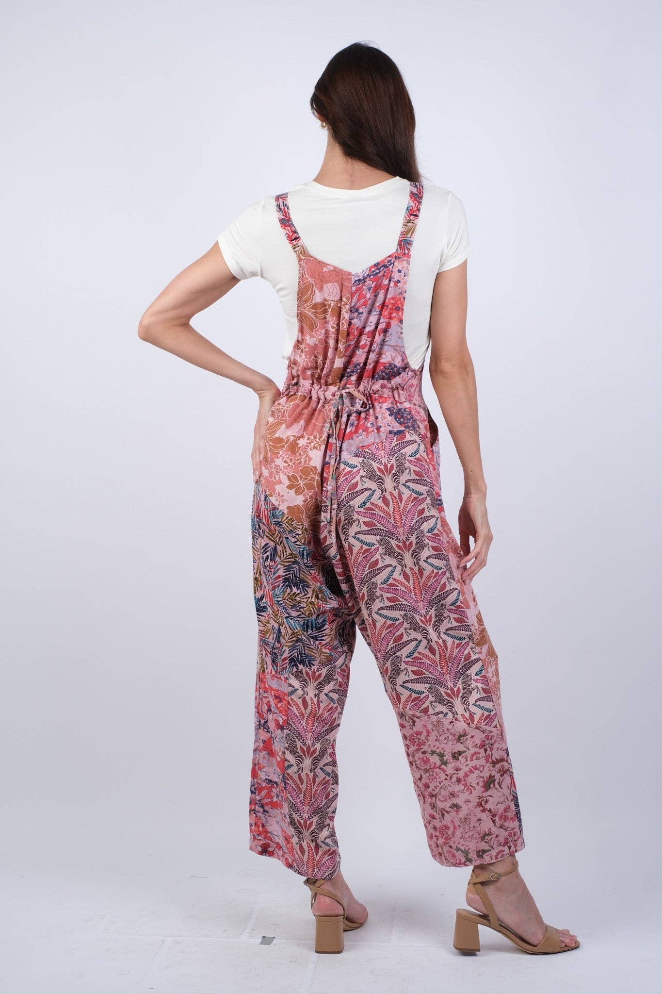 Floral Pink Hippie Overalls