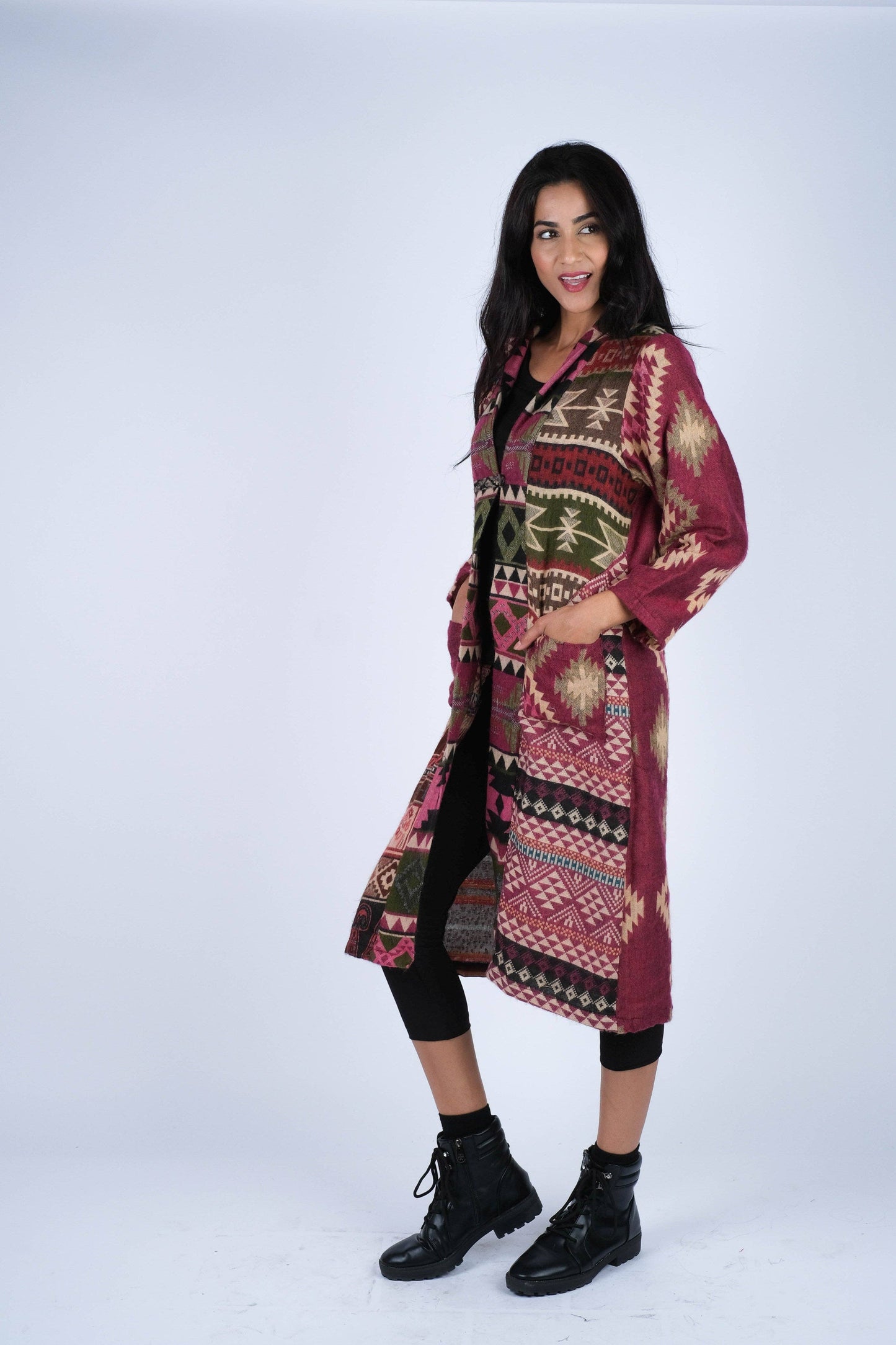 Southwester Patchwork Open Front Jacket