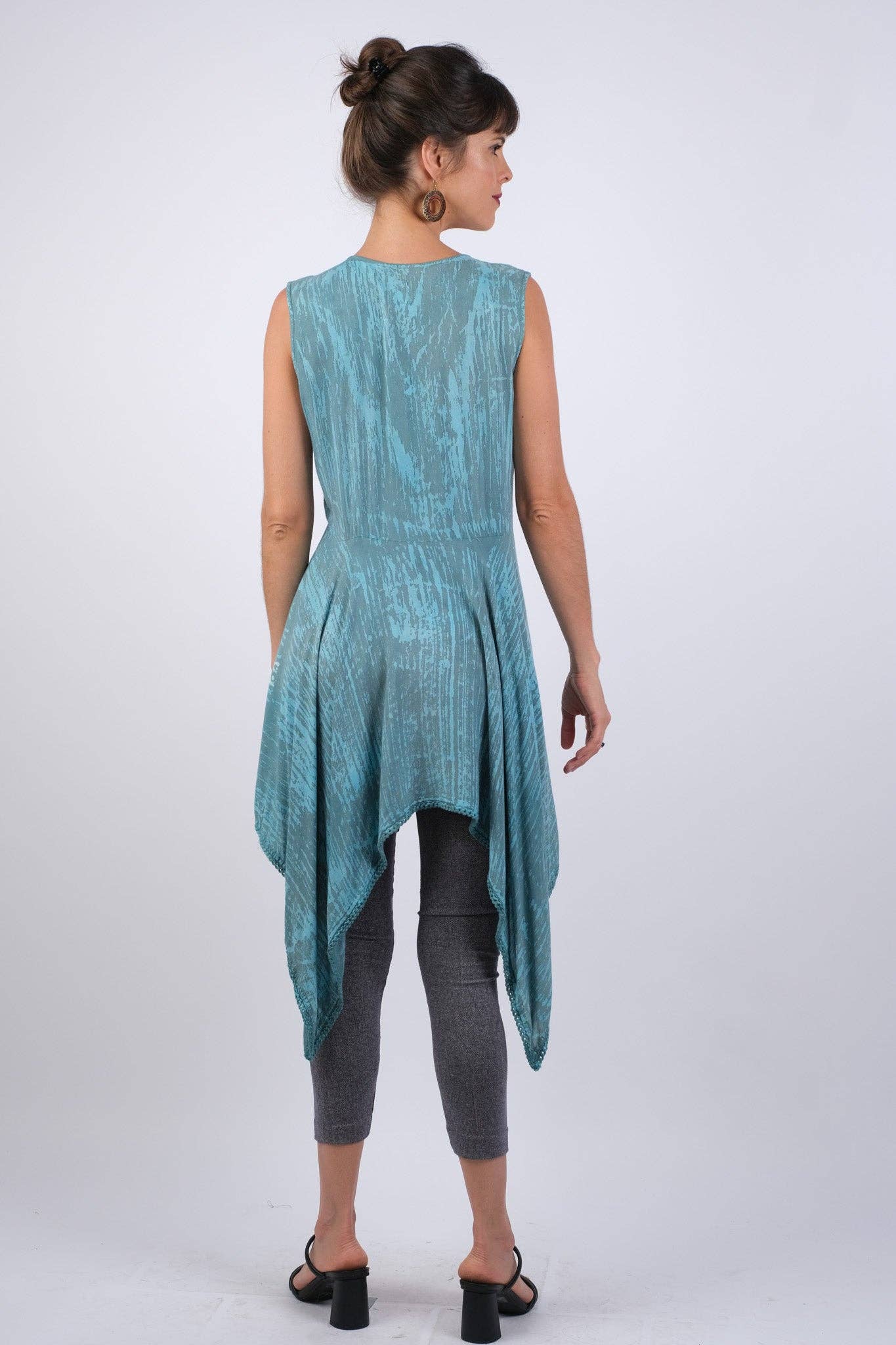 Colors of the Sea Blockprint Bohemian Dress