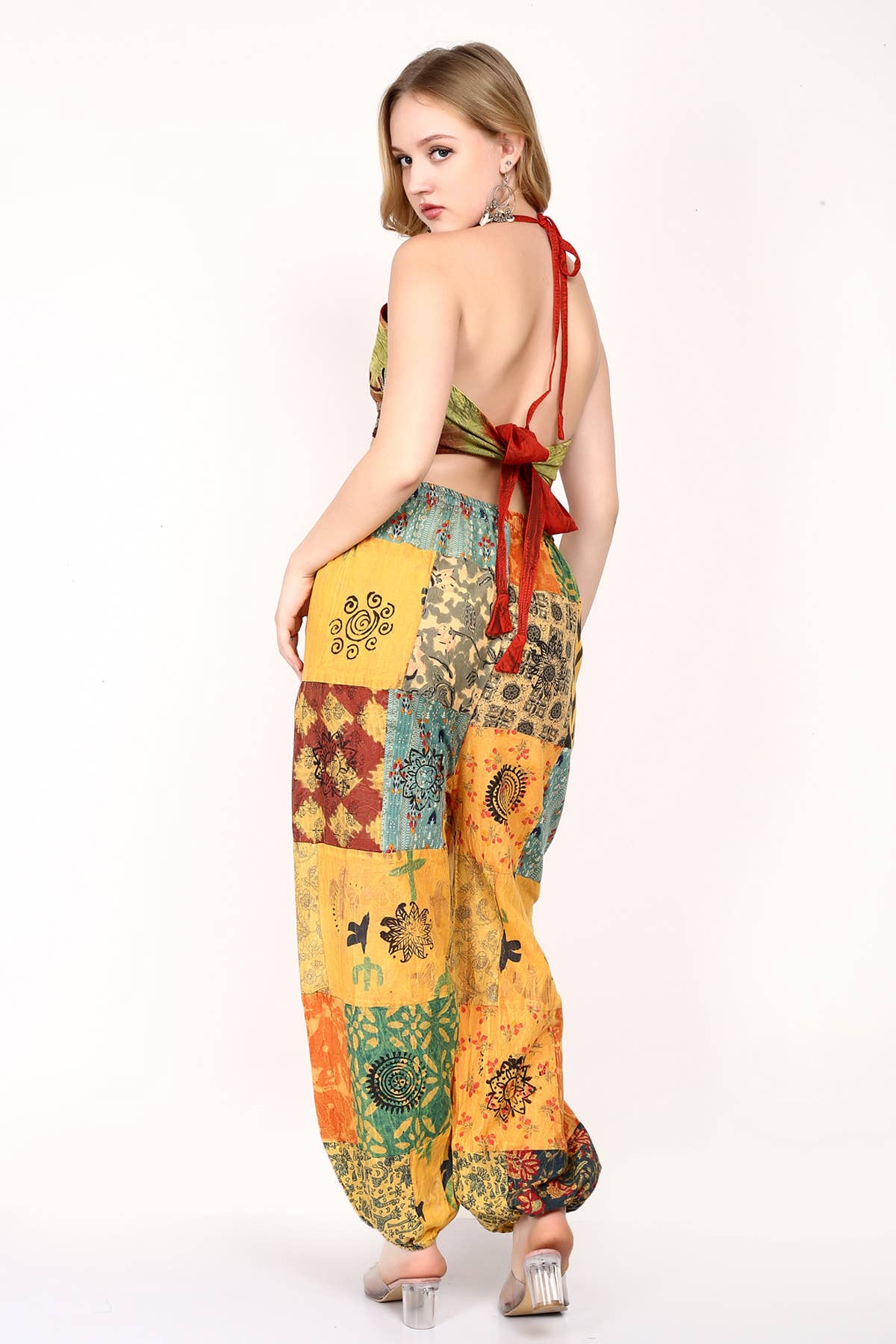 Women's Boho Cotton Printed Patchwork Harem Pant Mix Lot