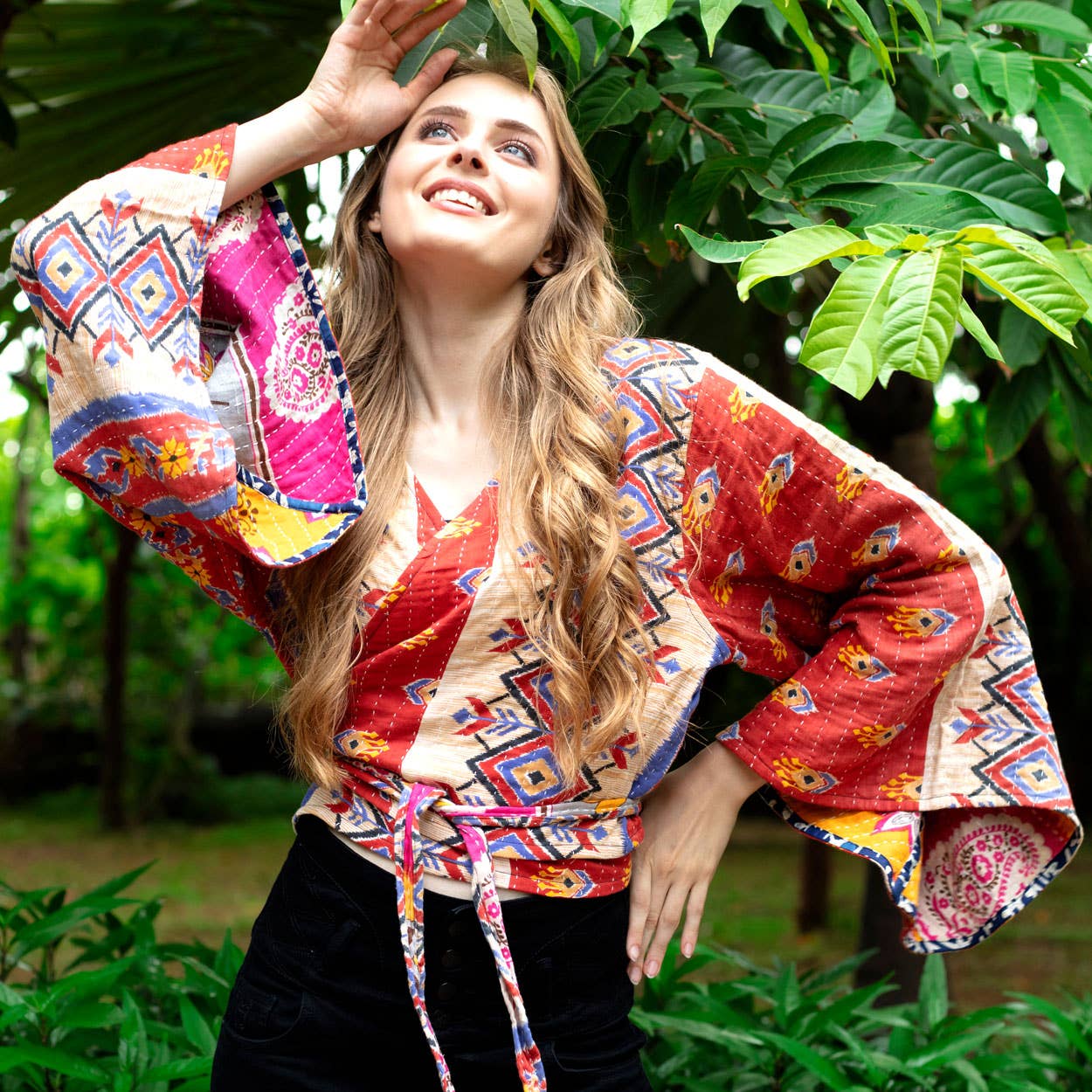 Reversible Kantha Butterfly Top