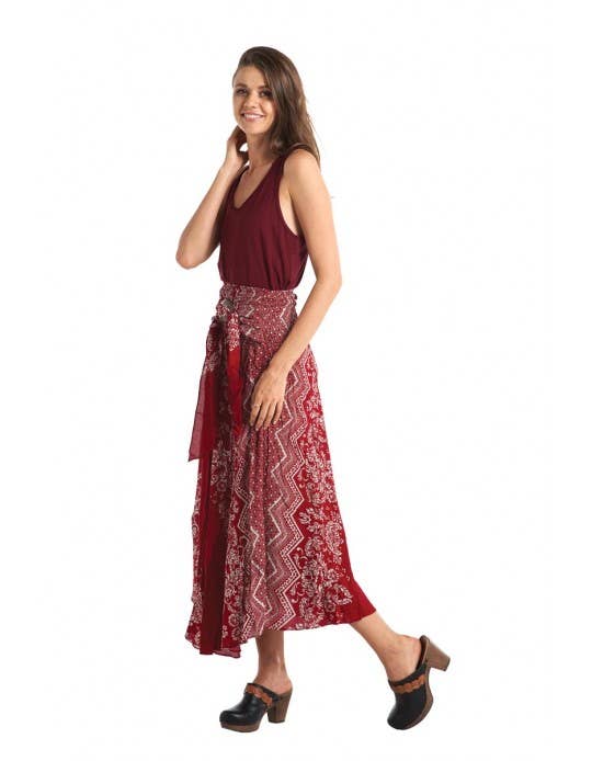Paisley Print Tube Dress/ Maxi Skirt (TH-1390)