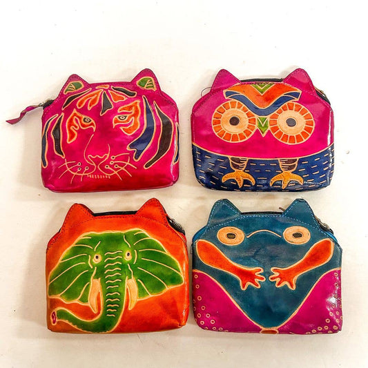 Animal Face Leather Coin Purse, ST-CP-AM-28