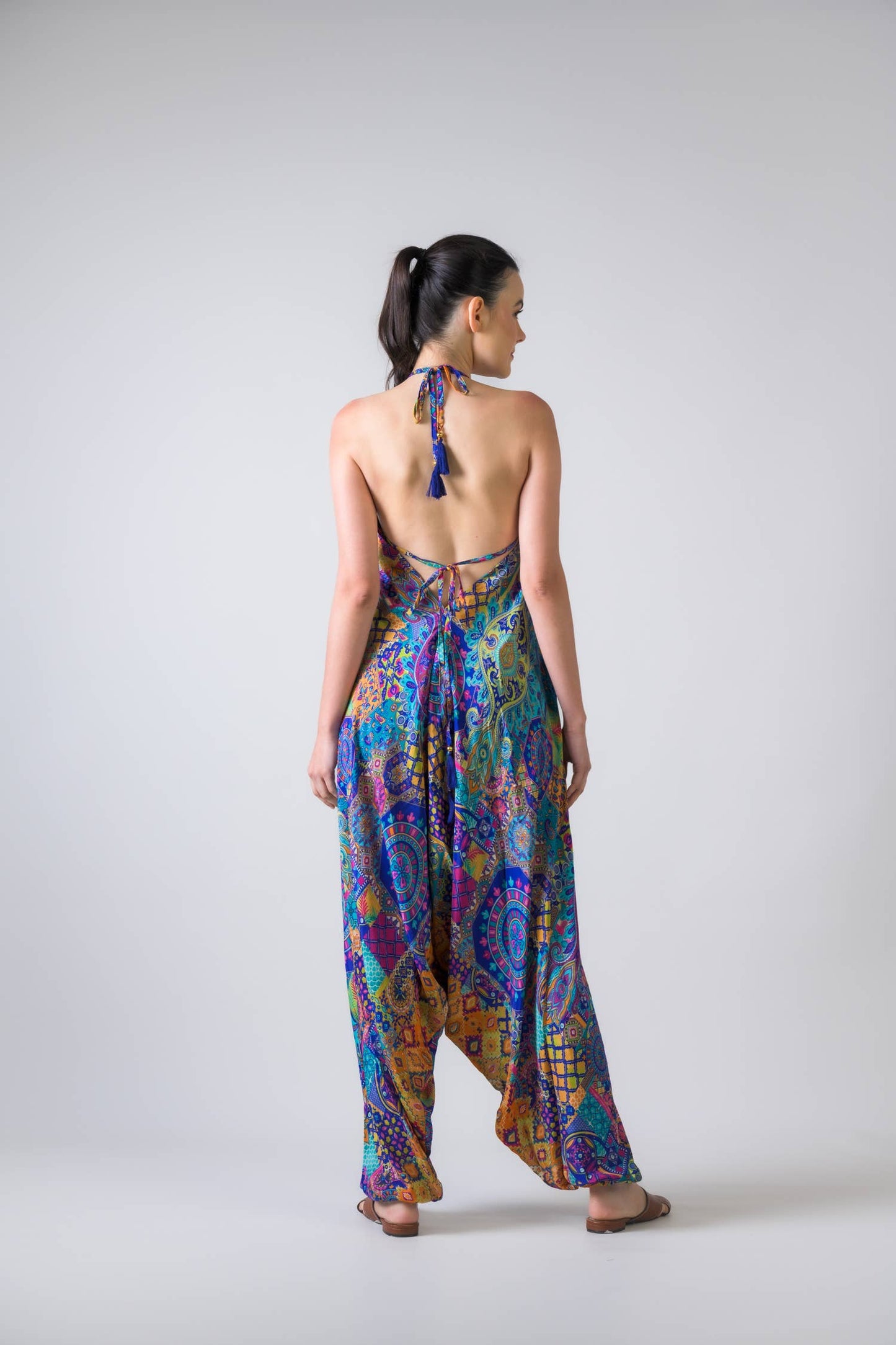 Rhea Boho Print Harem Jumpsuit