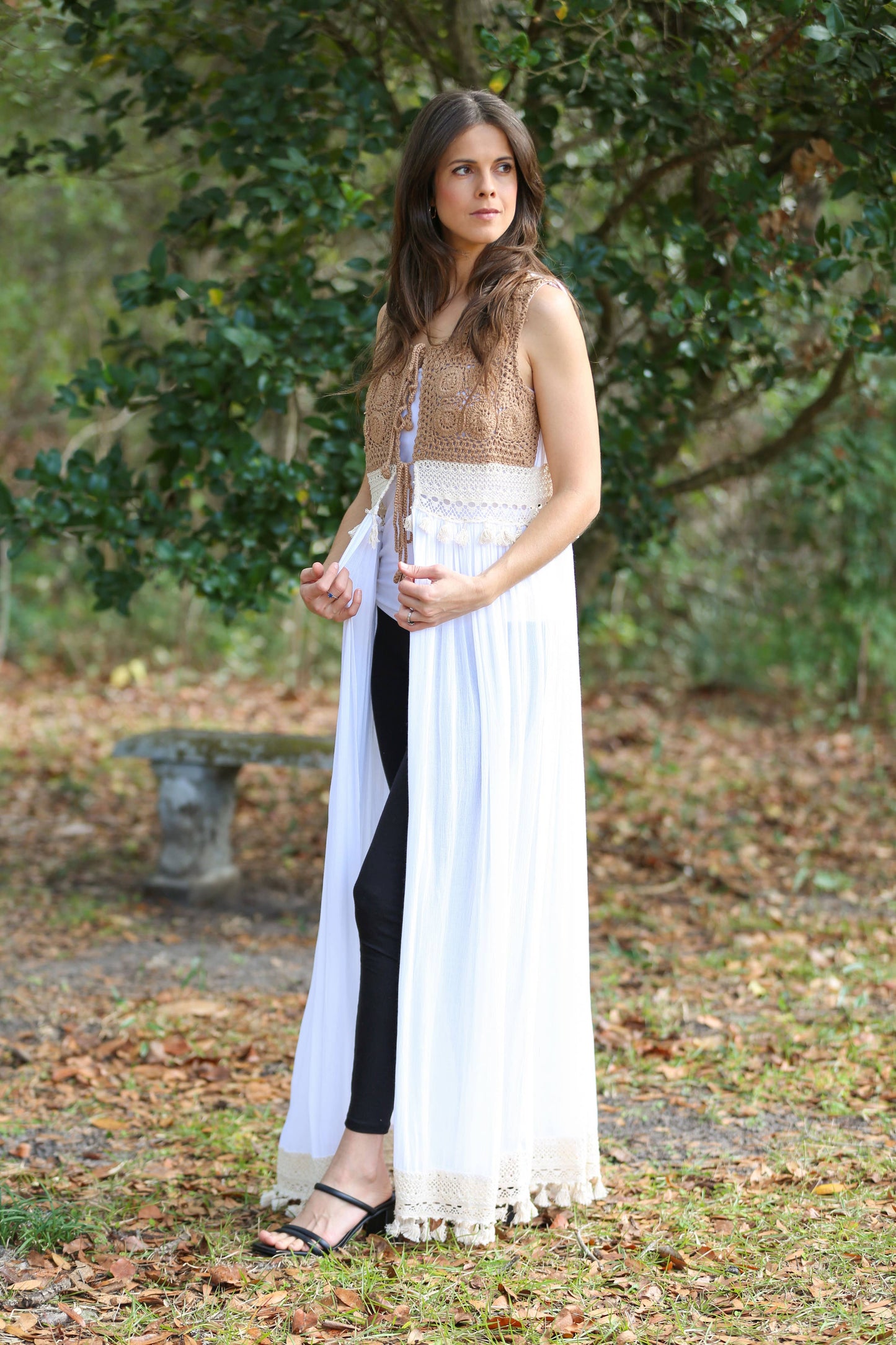 Bohemian Sleeveless Maxi Cover-Up (Khaki)