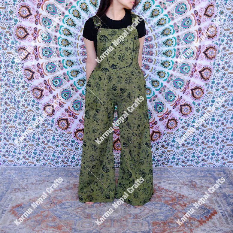 Magical Celestial/Mushroom Wide Leg Jumpsuit