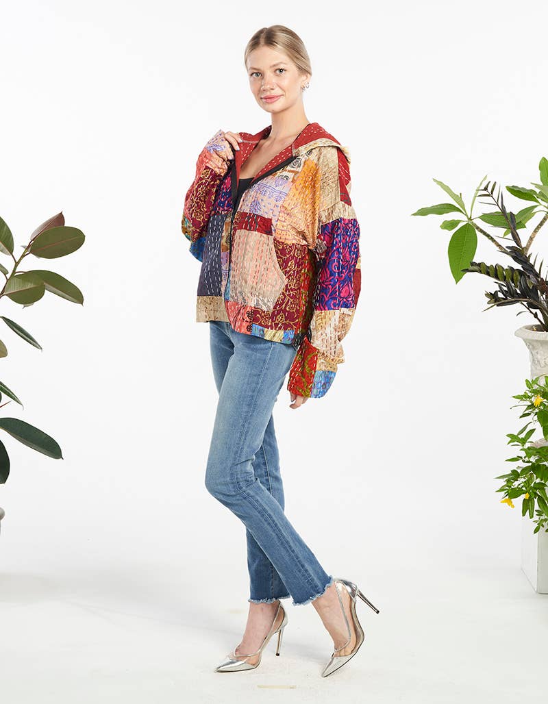 Womens Clothing - Cotton Hoodie Jacket (KT-1536)