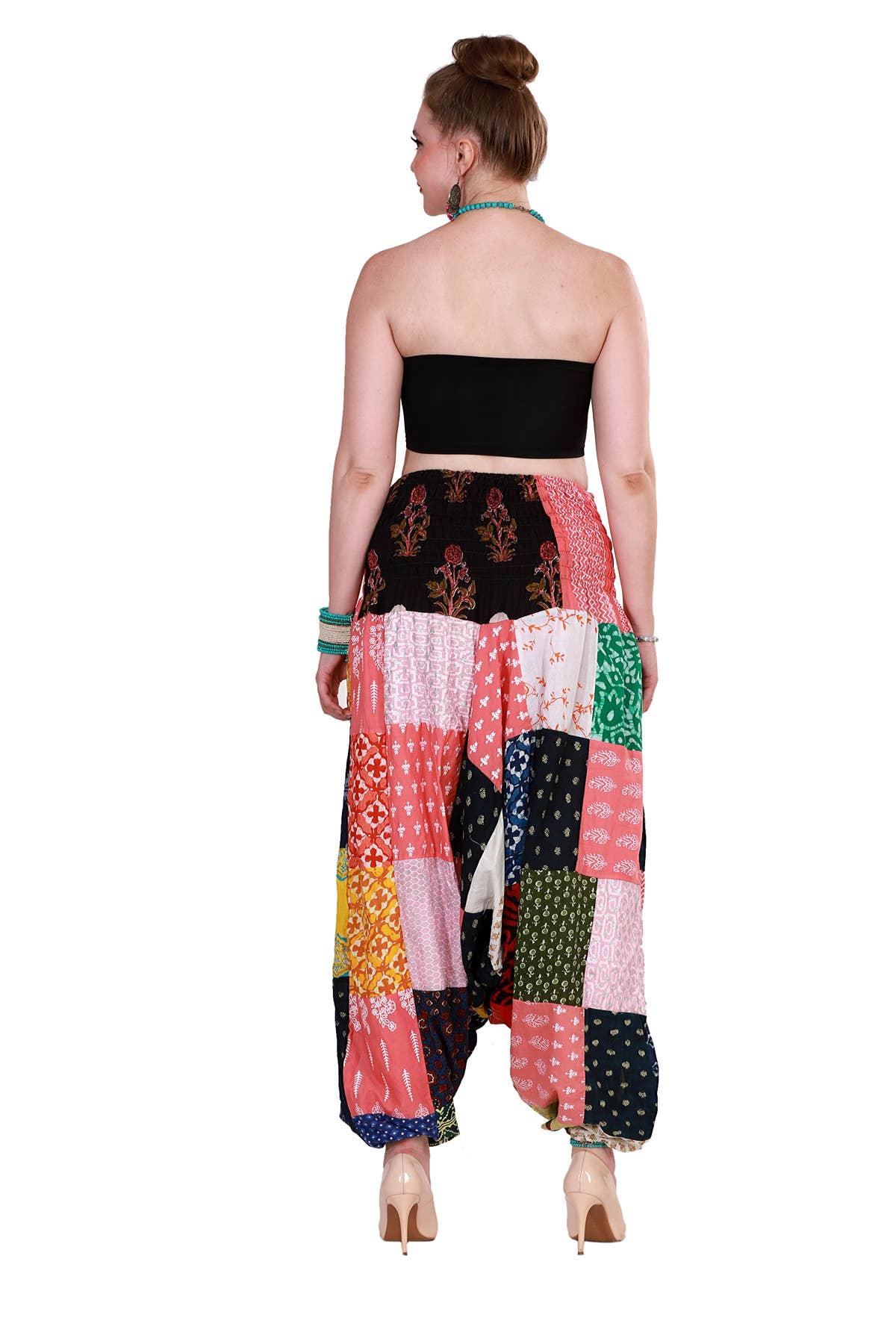 Women Patchwork Harem Pants Ballon Fit Baggy Jogger Mix Lot