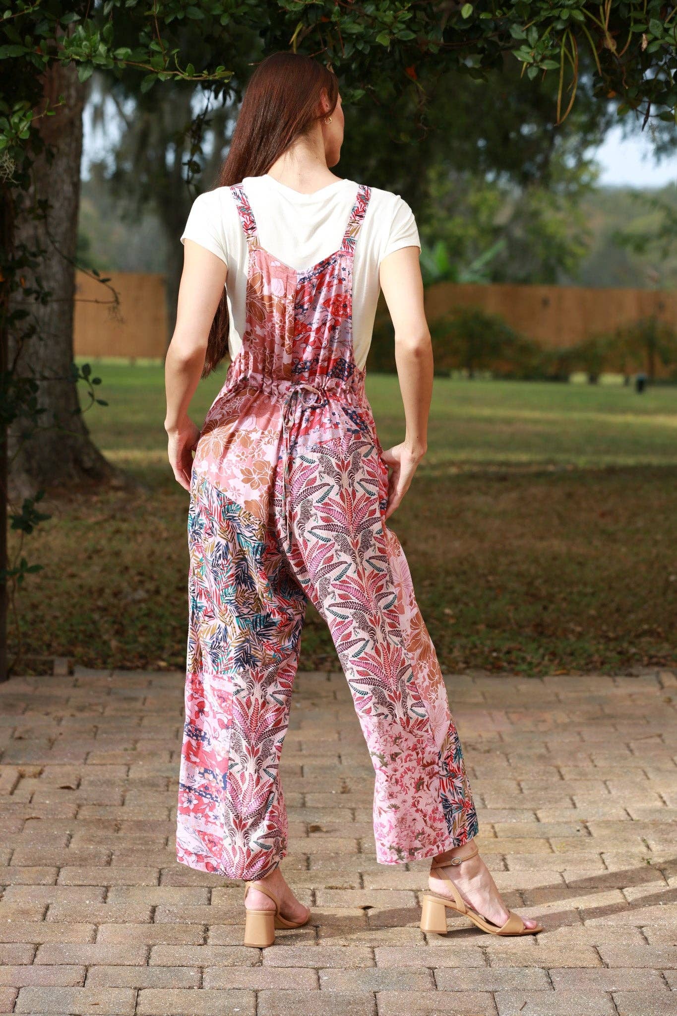 Floral Pink Hippie Overalls