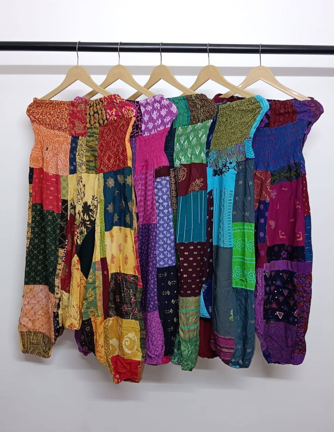 Women Patchwork Harem Pants Ballon Fit Baggy Jogger Mix Lot