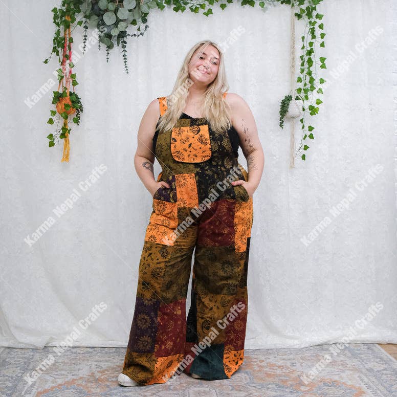Magical Celestial/Mushroom Wide Leg Jumpsuit