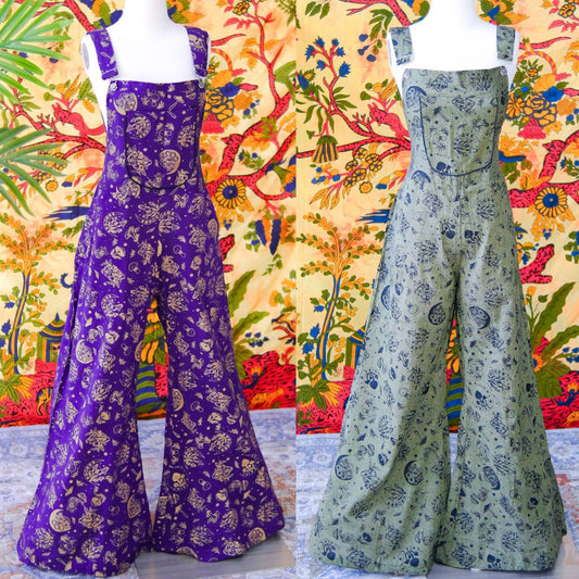 Magical Celestial/Mushroom Wide Leg Jumpsuit