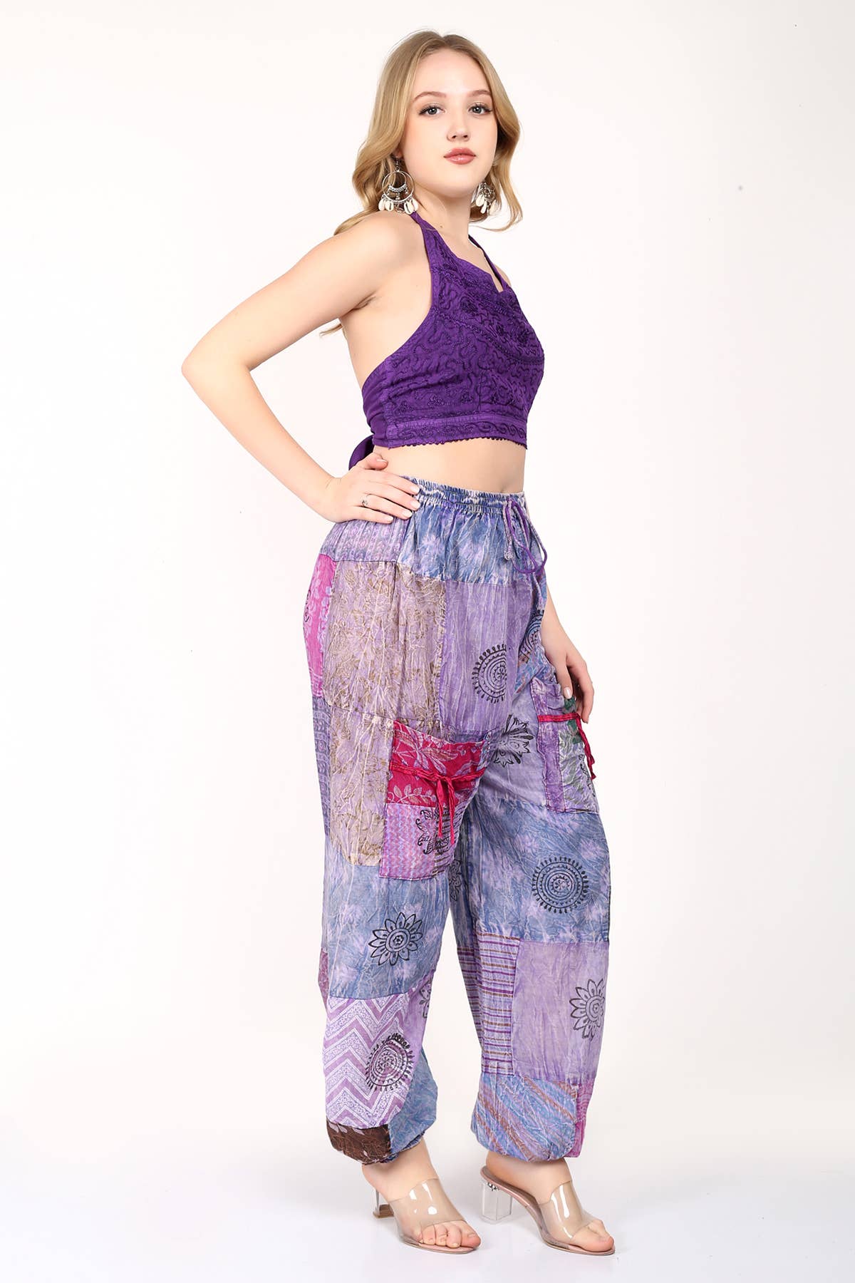 Women's Boho Cotton Printed Patchwork Harem Pant Mix Lot