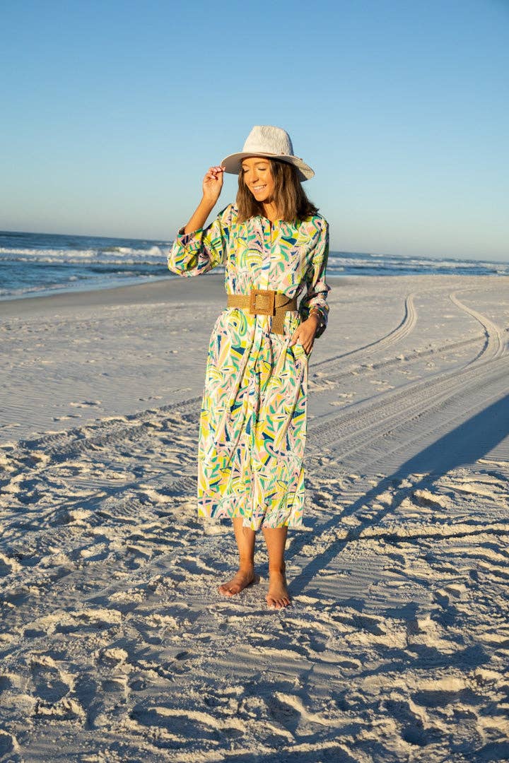 Abstract button down coverup