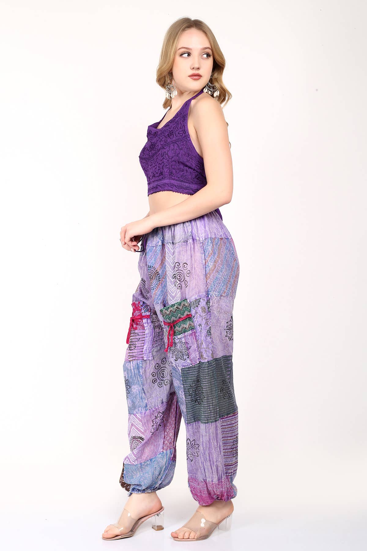 Women's Boho Cotton Printed Patchwork Harem Pant Mix Lot