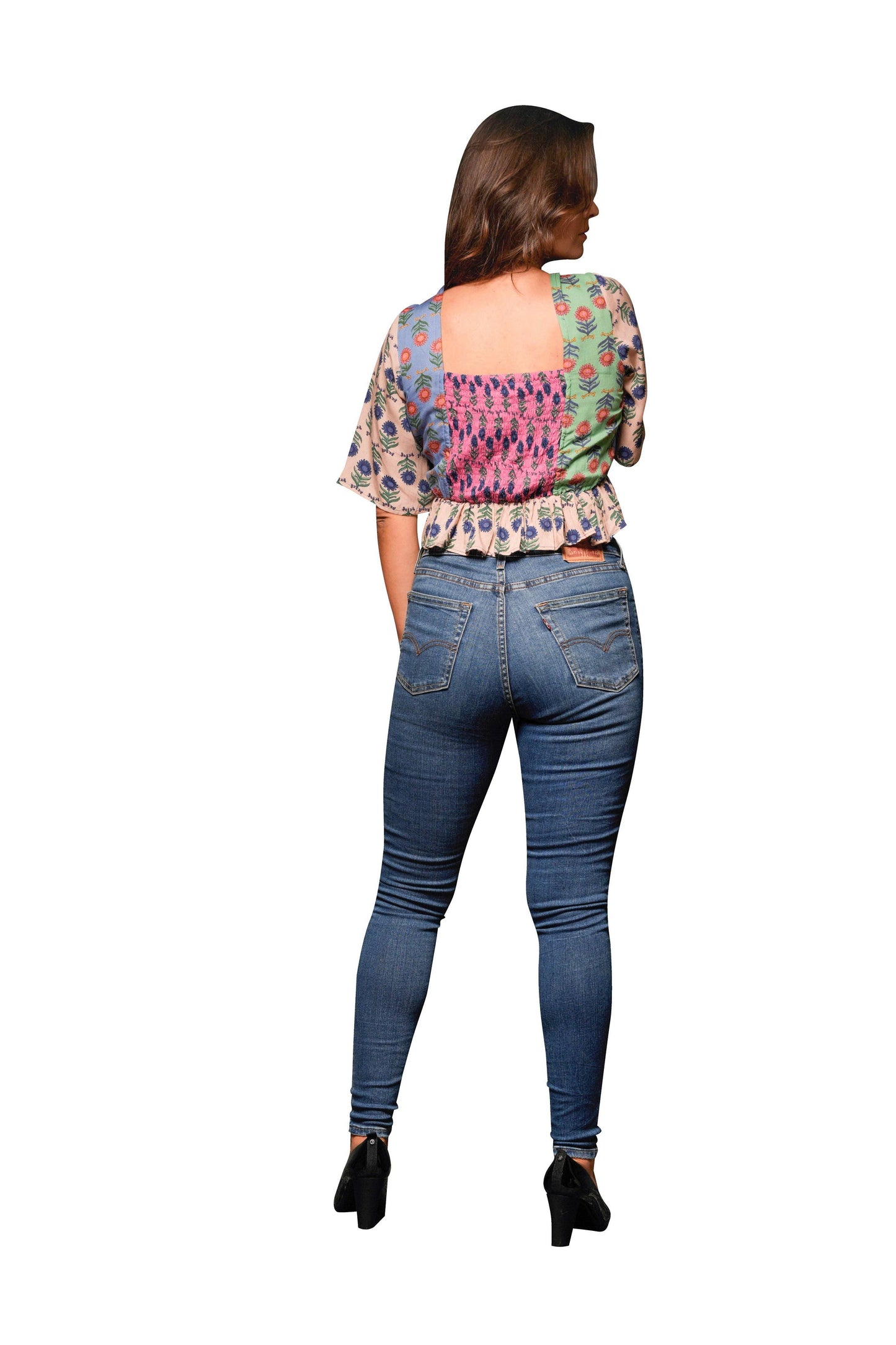 Vintage Ethereal Patchwork Crop Top