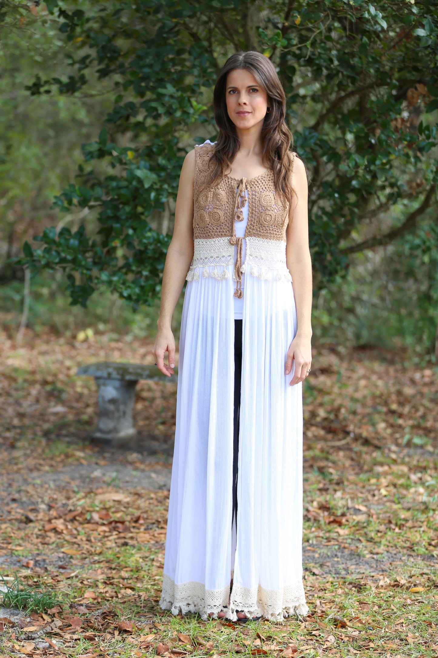 Bohemian Sleeveless Maxi Cover-Up (Khaki)