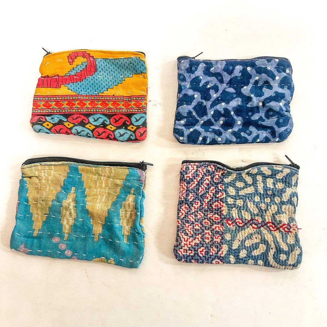 Kantha Cotton Coin Purse, ST-CP-KA-36
