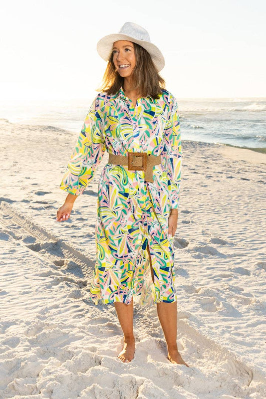 Abstract button down coverup
