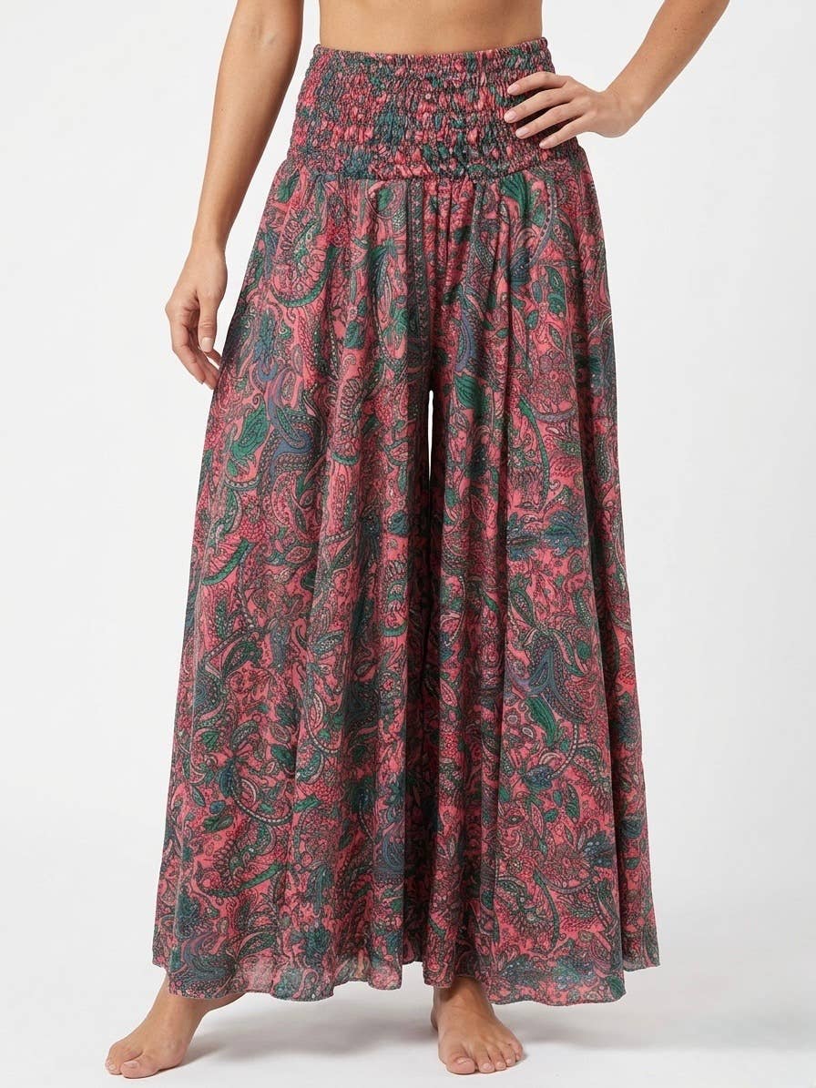 Silk Pants with Flare
