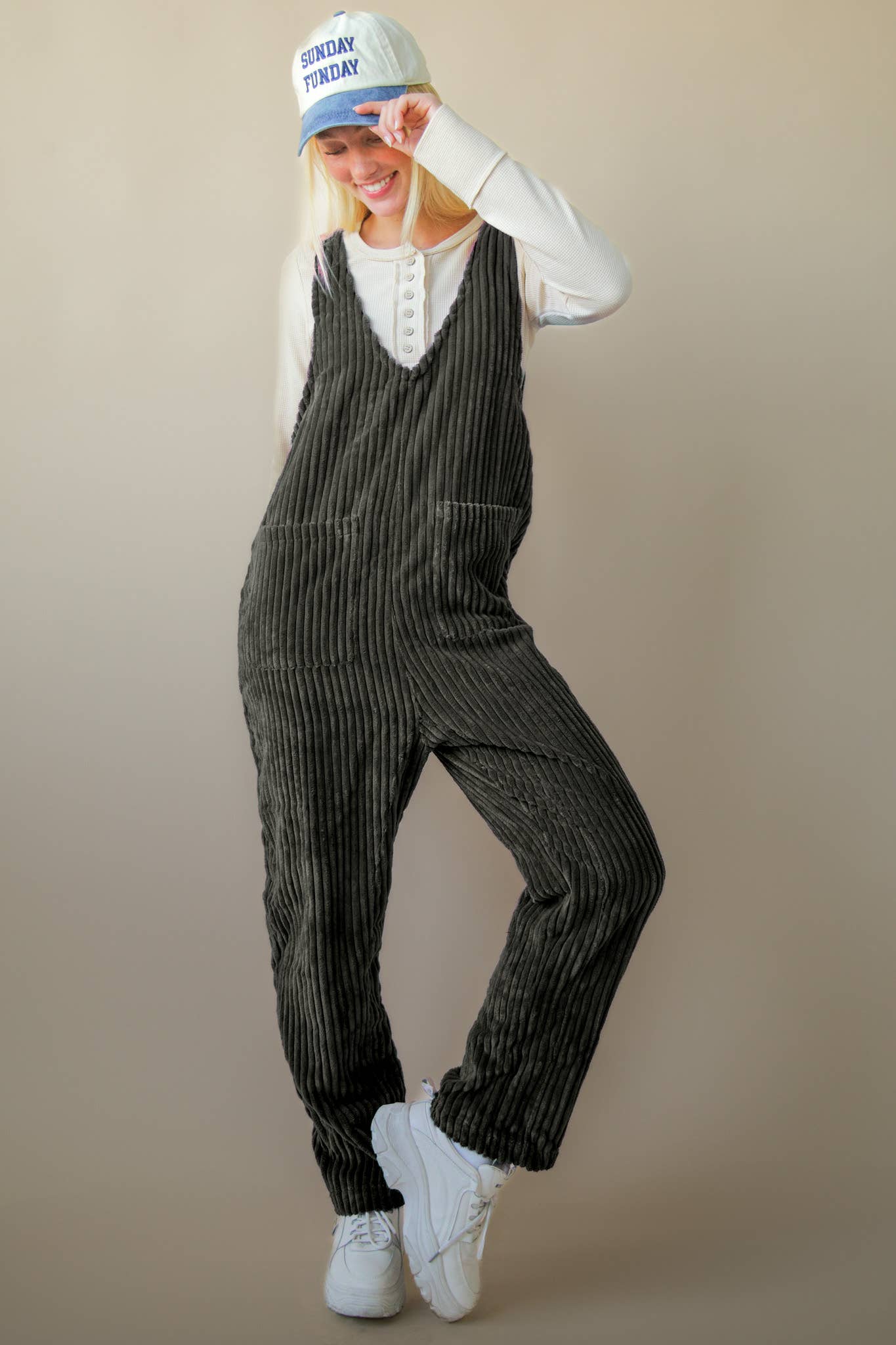 NP70513-Cozy Soft Corduroy Jumpsuits