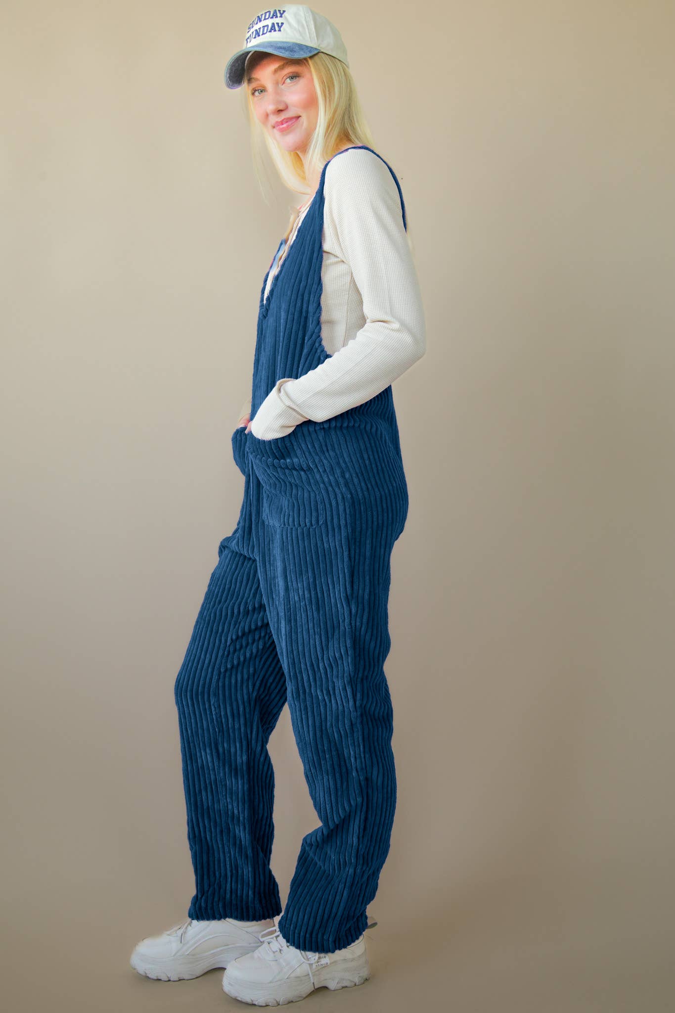 NP70513-Cozy Soft Corduroy Jumpsuits