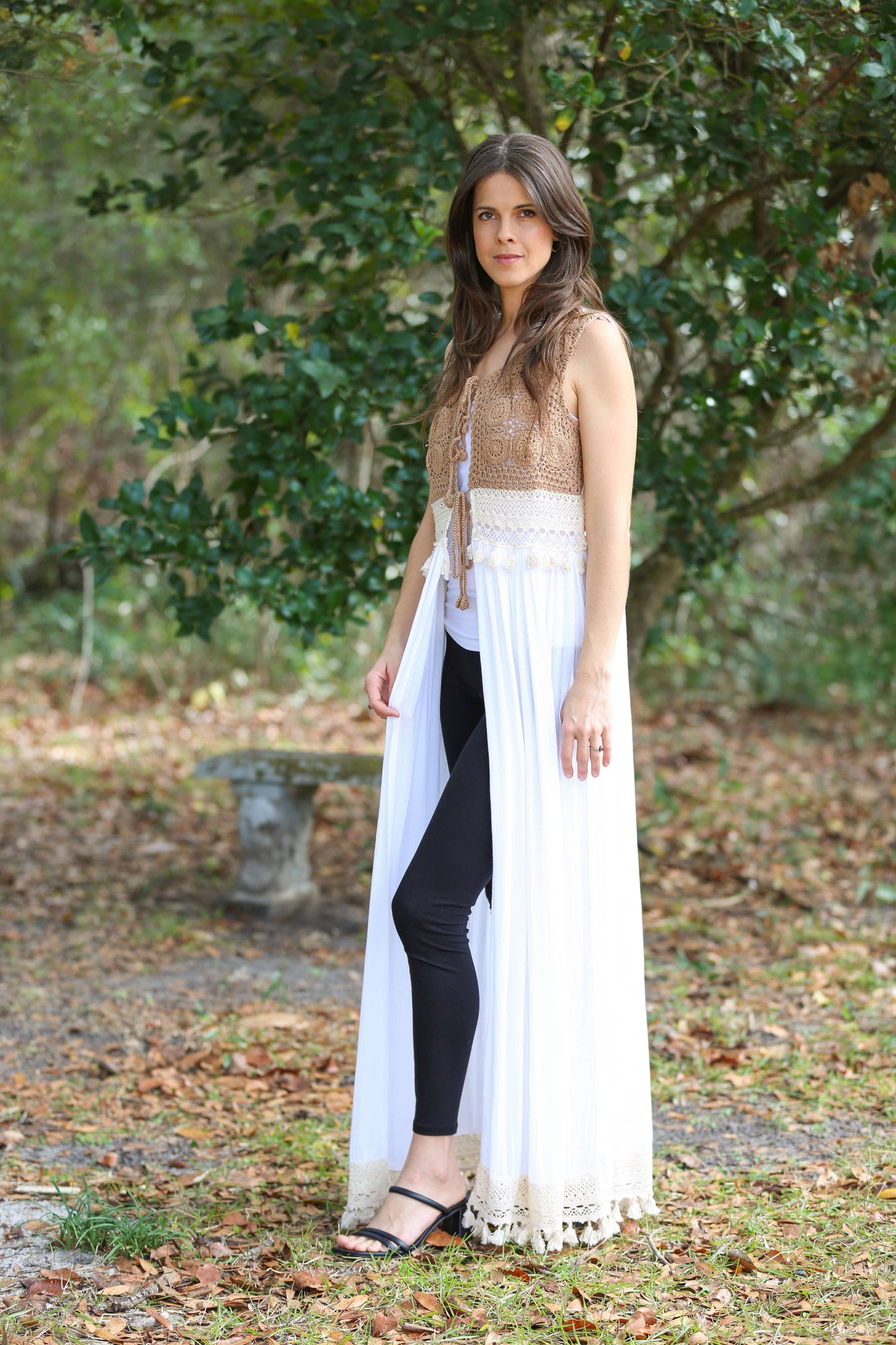 Bohemian Sleeveless Maxi Cover-Up (Khaki)