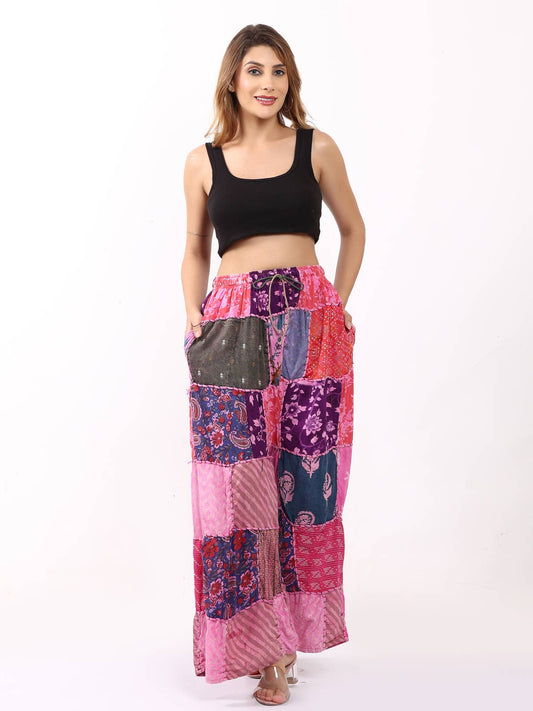 Women Patchwork Elastic Waist Stonewash Trouser Pant Mix Lot