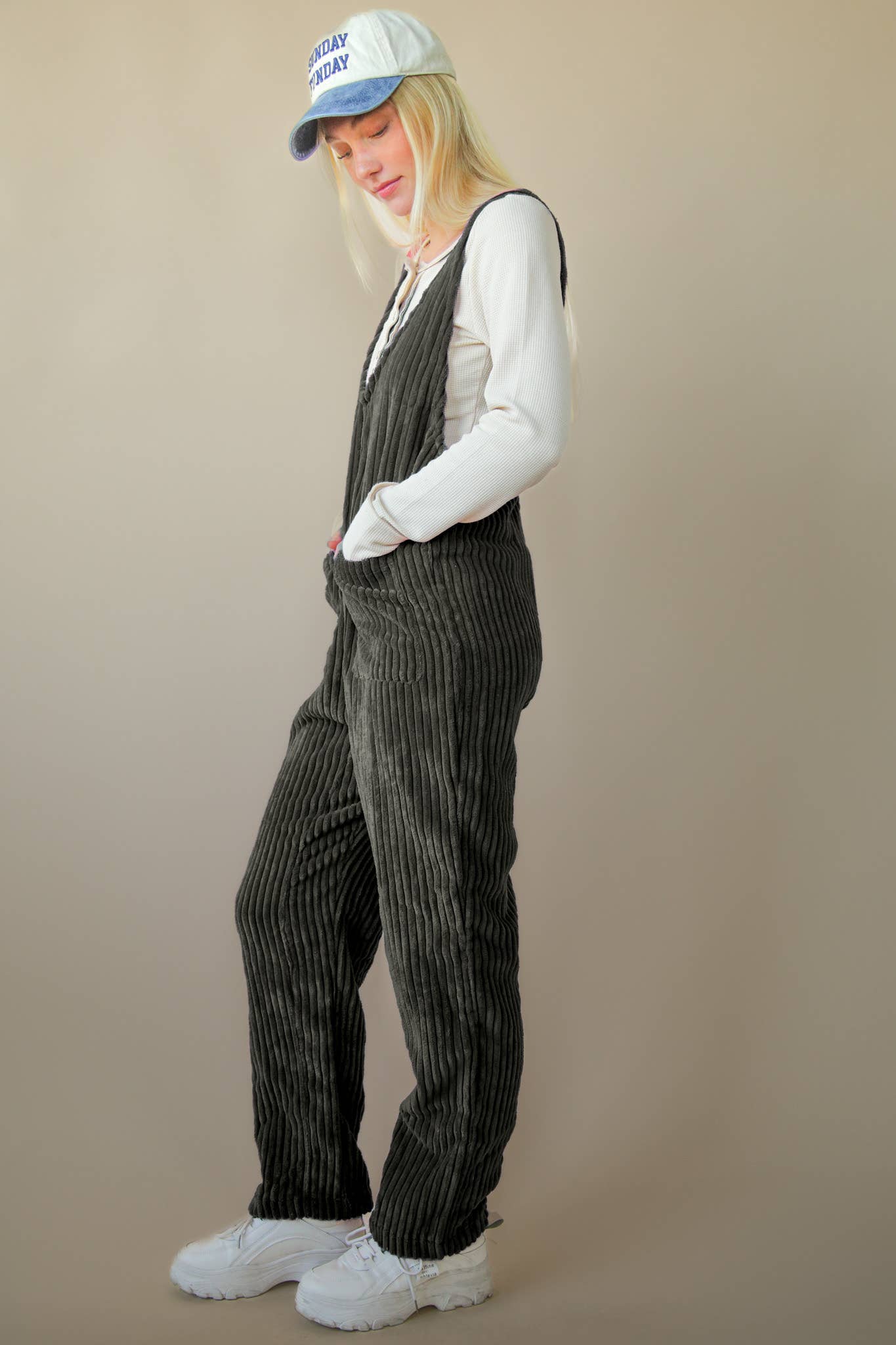 NP70513-Cozy Soft Corduroy Jumpsuits