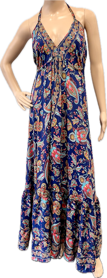 Kasturi tie silk dress - double panel long