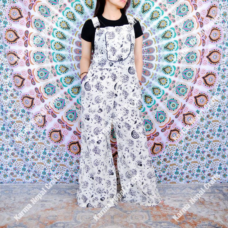 Magical Celestial/Mushroom Wide Leg Jumpsuit