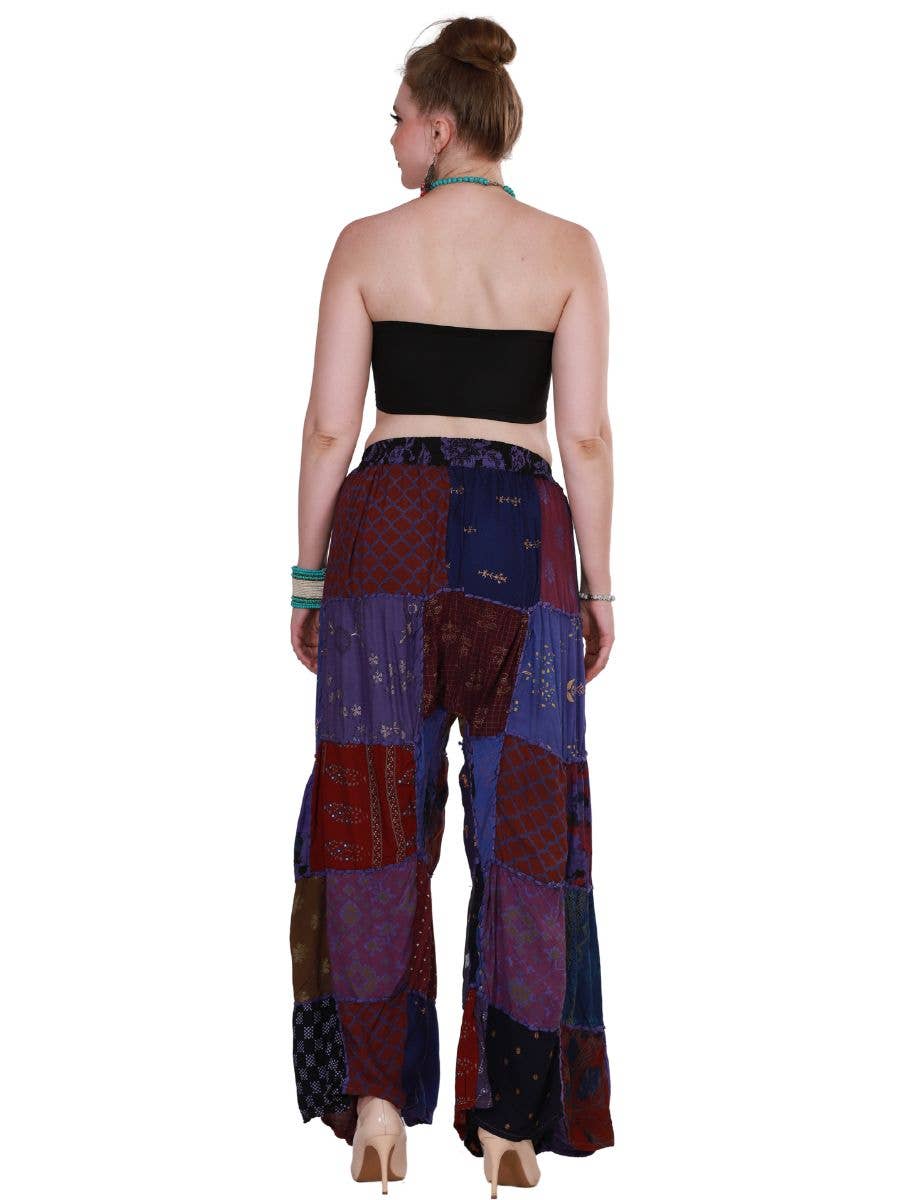 Women's Multi Patchwork Wide Leg Pajama Elastic Pant Mix Lot