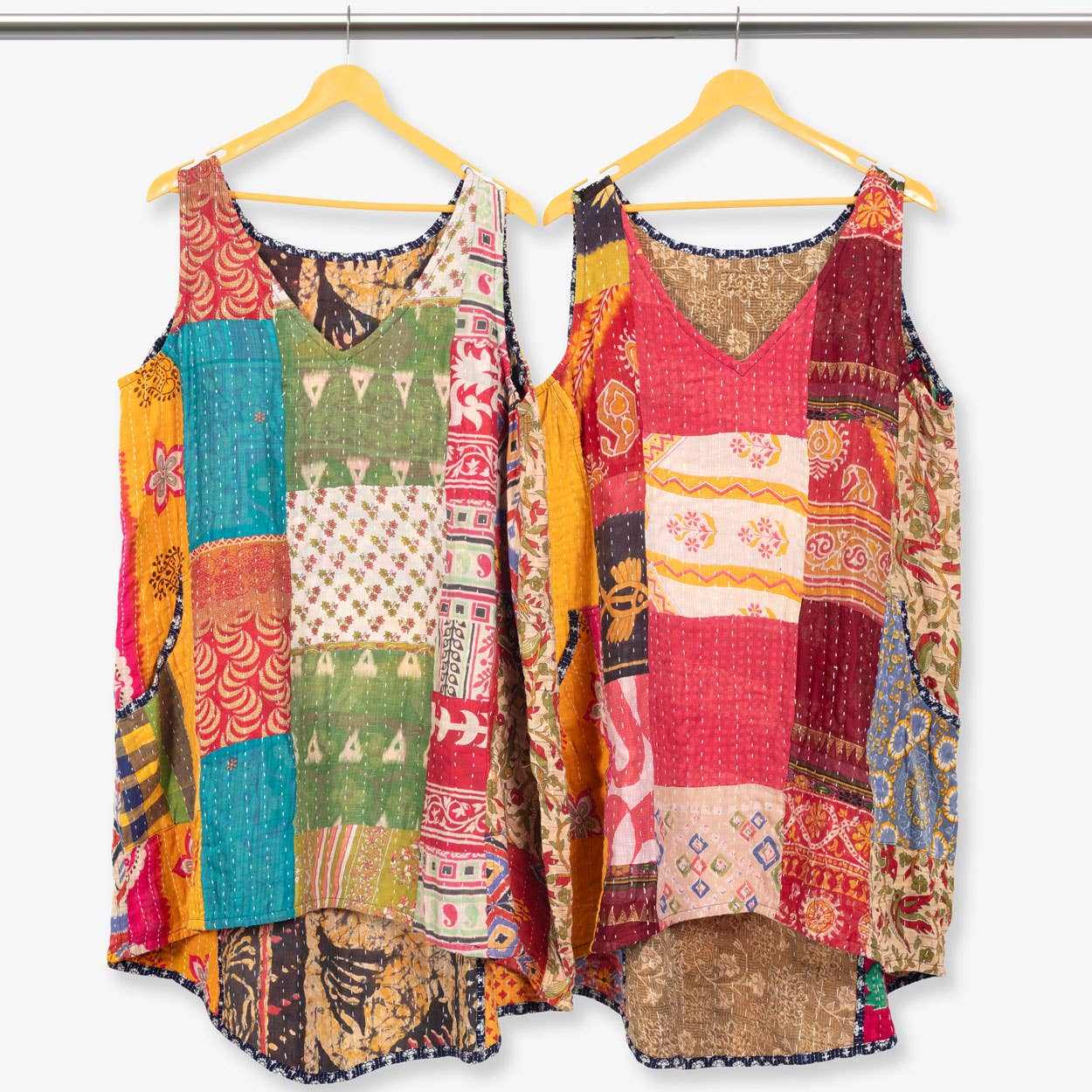 Reversible Kantha Sleeveless Dress