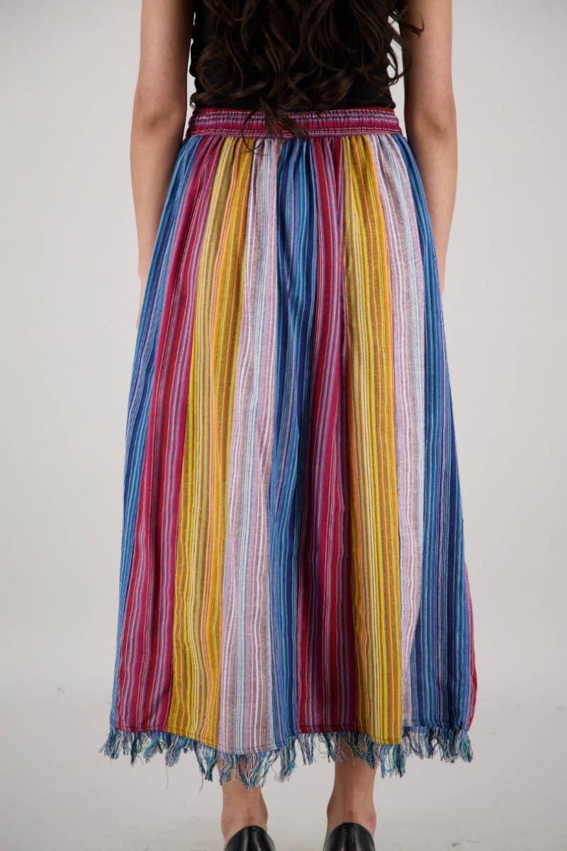 Multicolor Patchwork Boho Skirt PAT-3516
