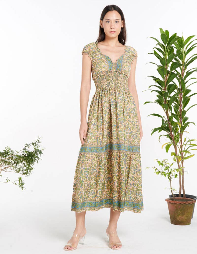 WOMENS CLOTHING - POLYSILK DRESS  (KT-1465)