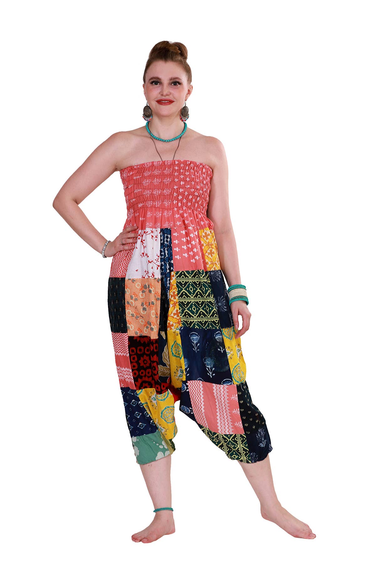 Women Patchwork Harem Pants Ballon Fit Baggy Jogger Mix Lot