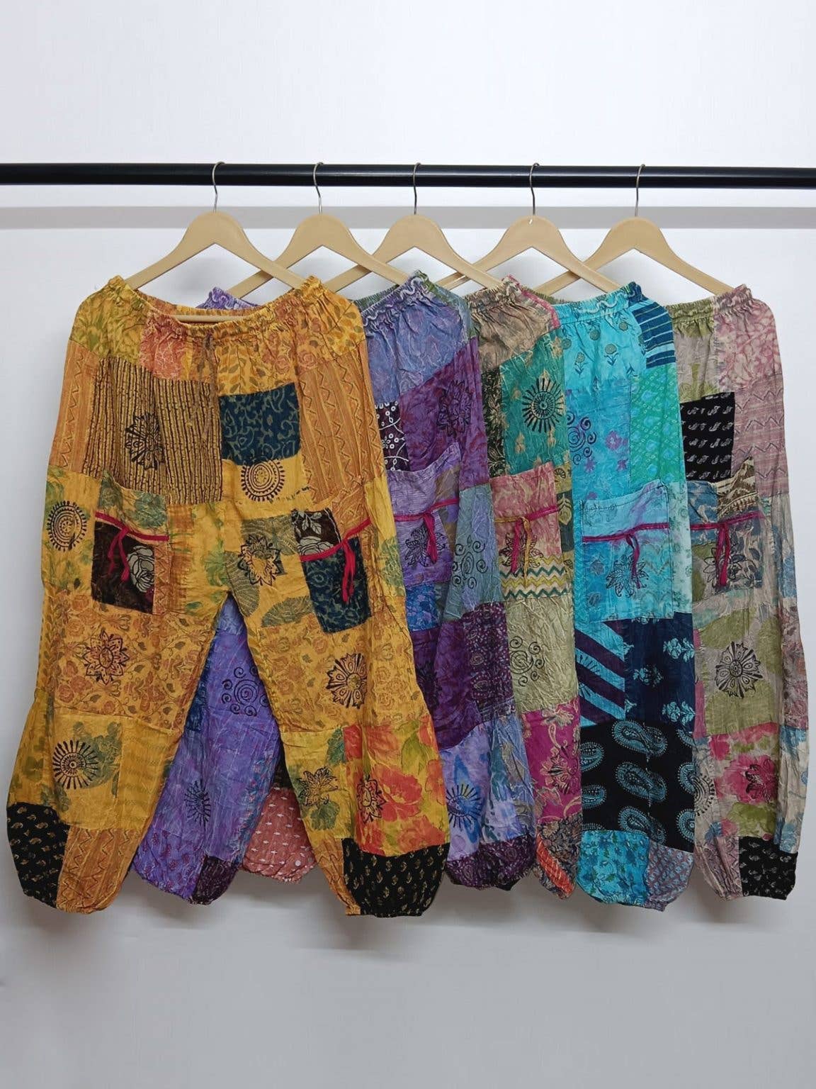 Women's Boho Cotton Printed Patchwork Harem Pant Mix Lot